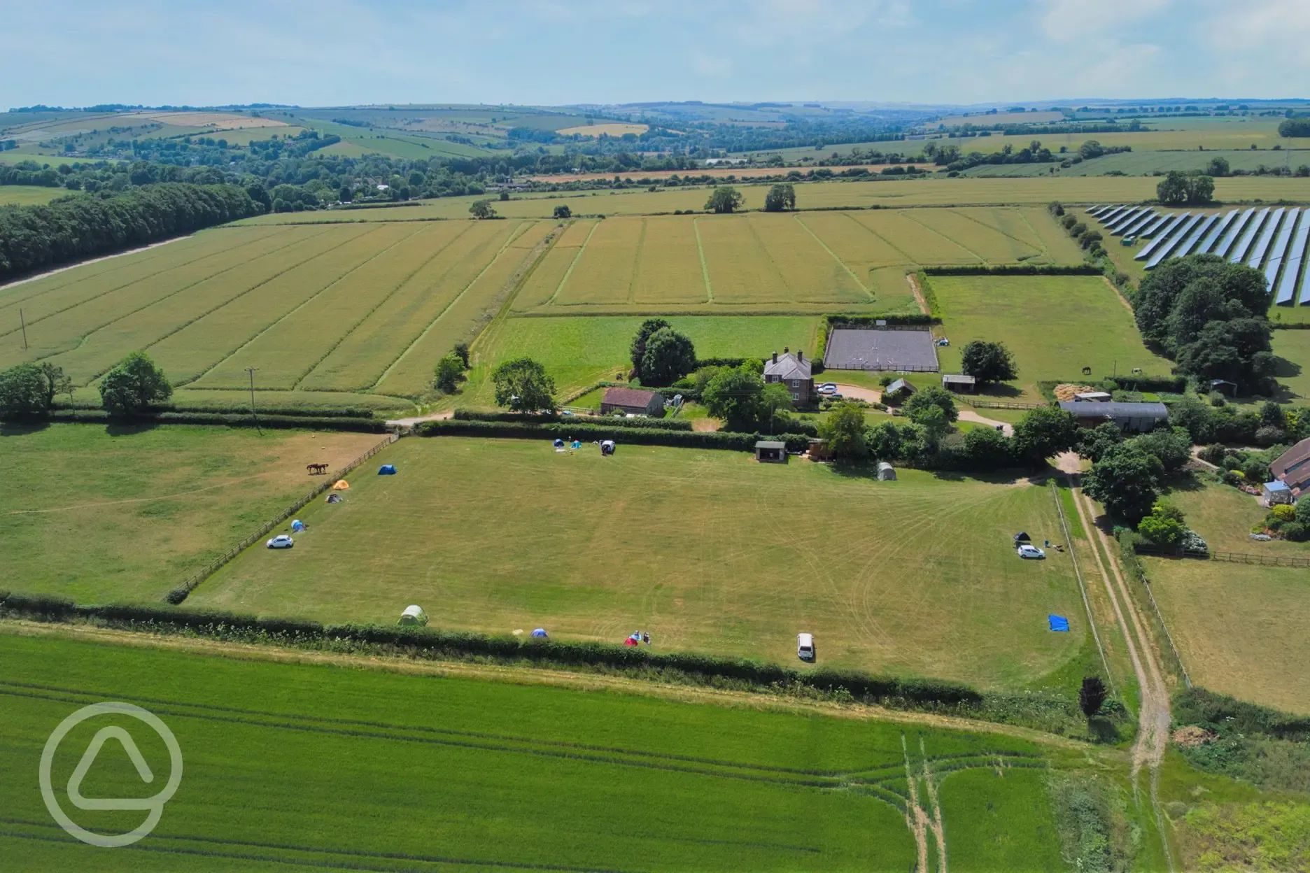 Aerial of the campsite