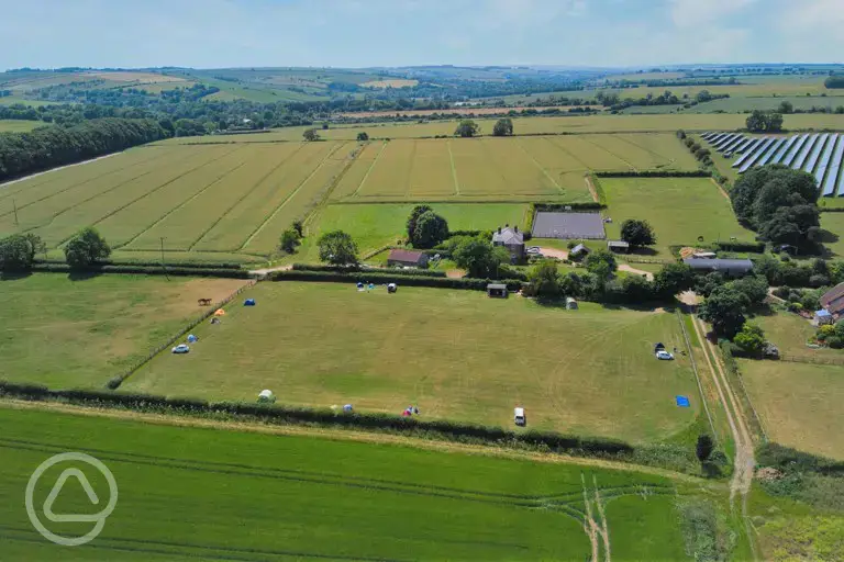 Aerial of the campsite