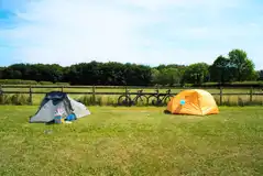 Non electric grass tent pitches