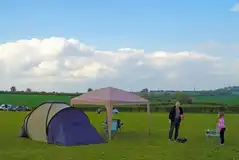 Non electric grass tent pitches