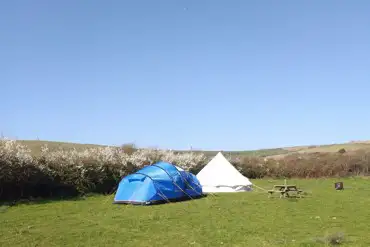 Non electric grass tent pitches