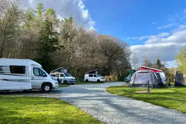 Electric hardstanding gravel pitches