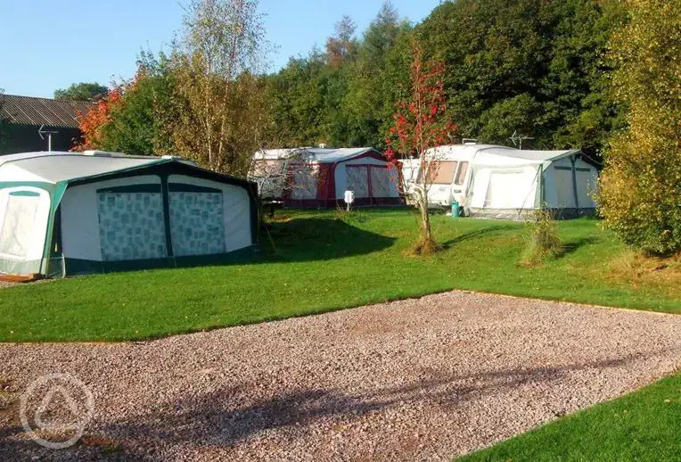 Electric hardstanding gravel pitches
