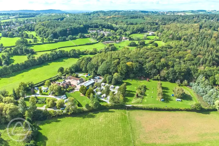 Aerial of Haywood Farm Caravan and Camping Park