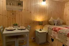 Shepherd's hut interior