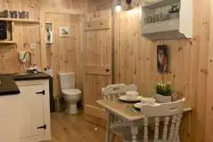 Shepherd's hut interior