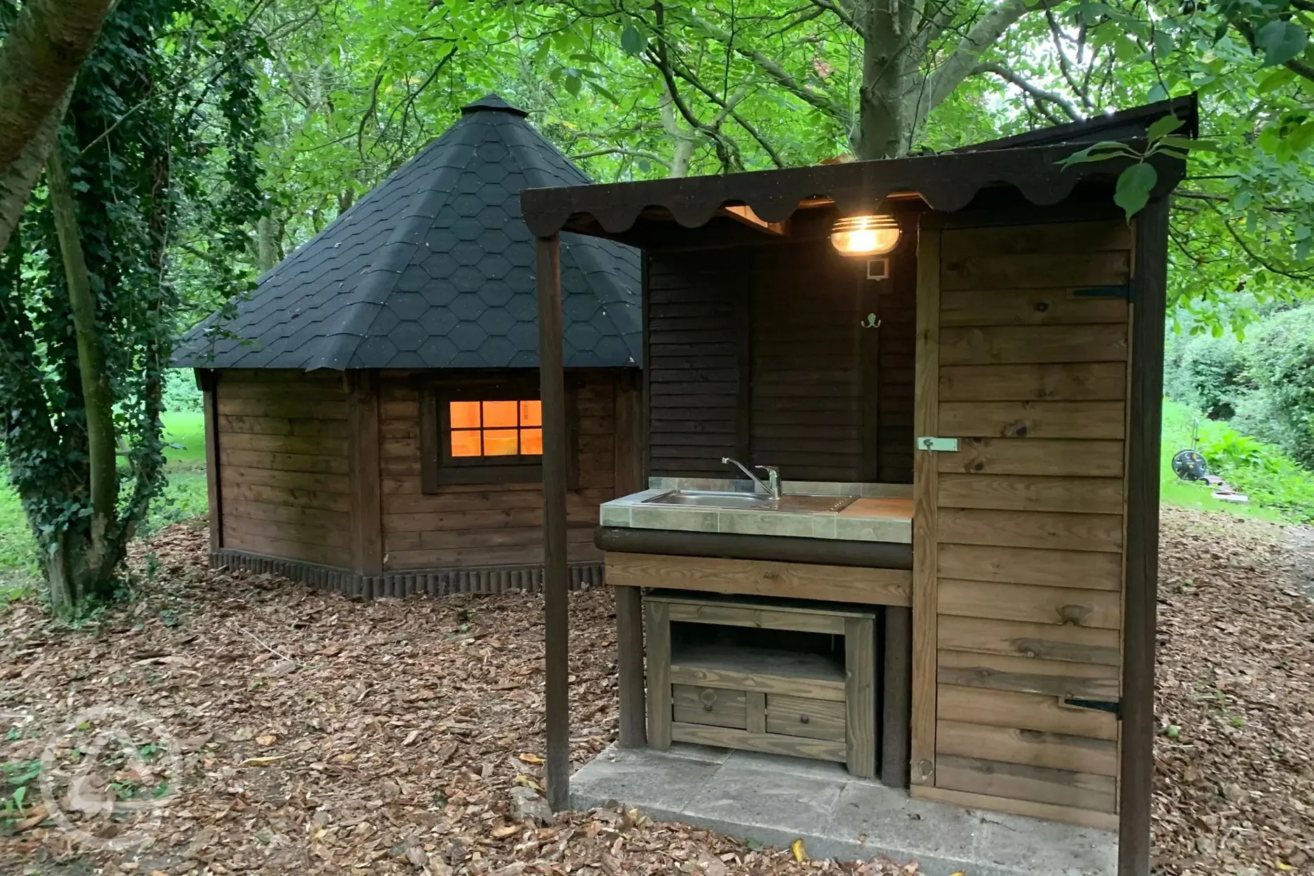 Cozy Nook outdoor washing up area