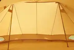 Unfurnished Emperor bell tent interior (bring all of your usual equipment)