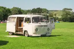 Campervan on non electric grass pitches Campervan on non electric grass pitches