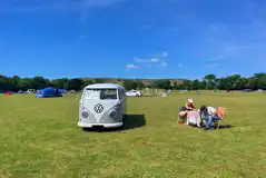 Campervan on non electric grass pitches Campervan on non electric grass pitches