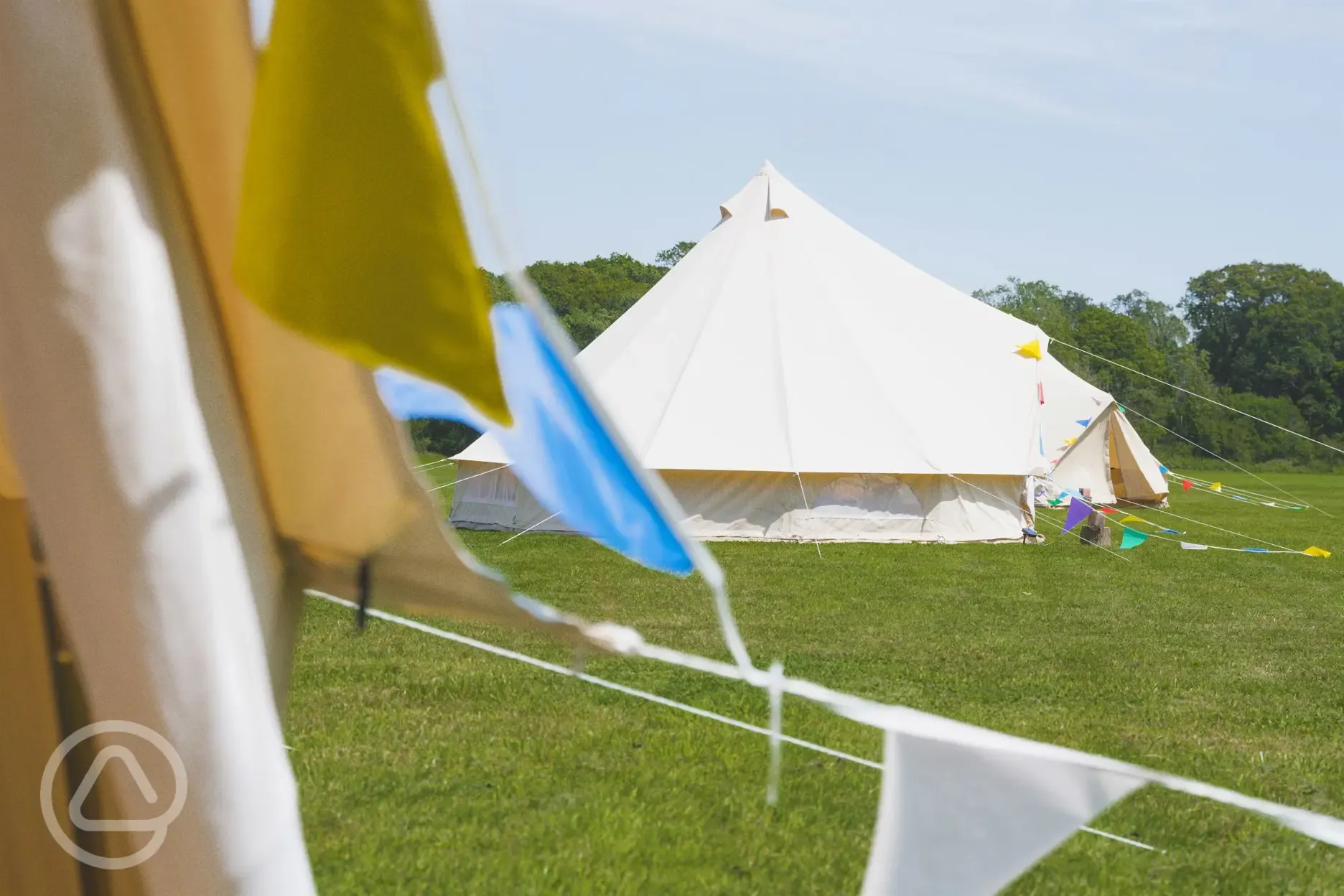 Bell tents at Bramley Park Camping