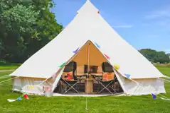 Bell tent at Bramley Park Camping