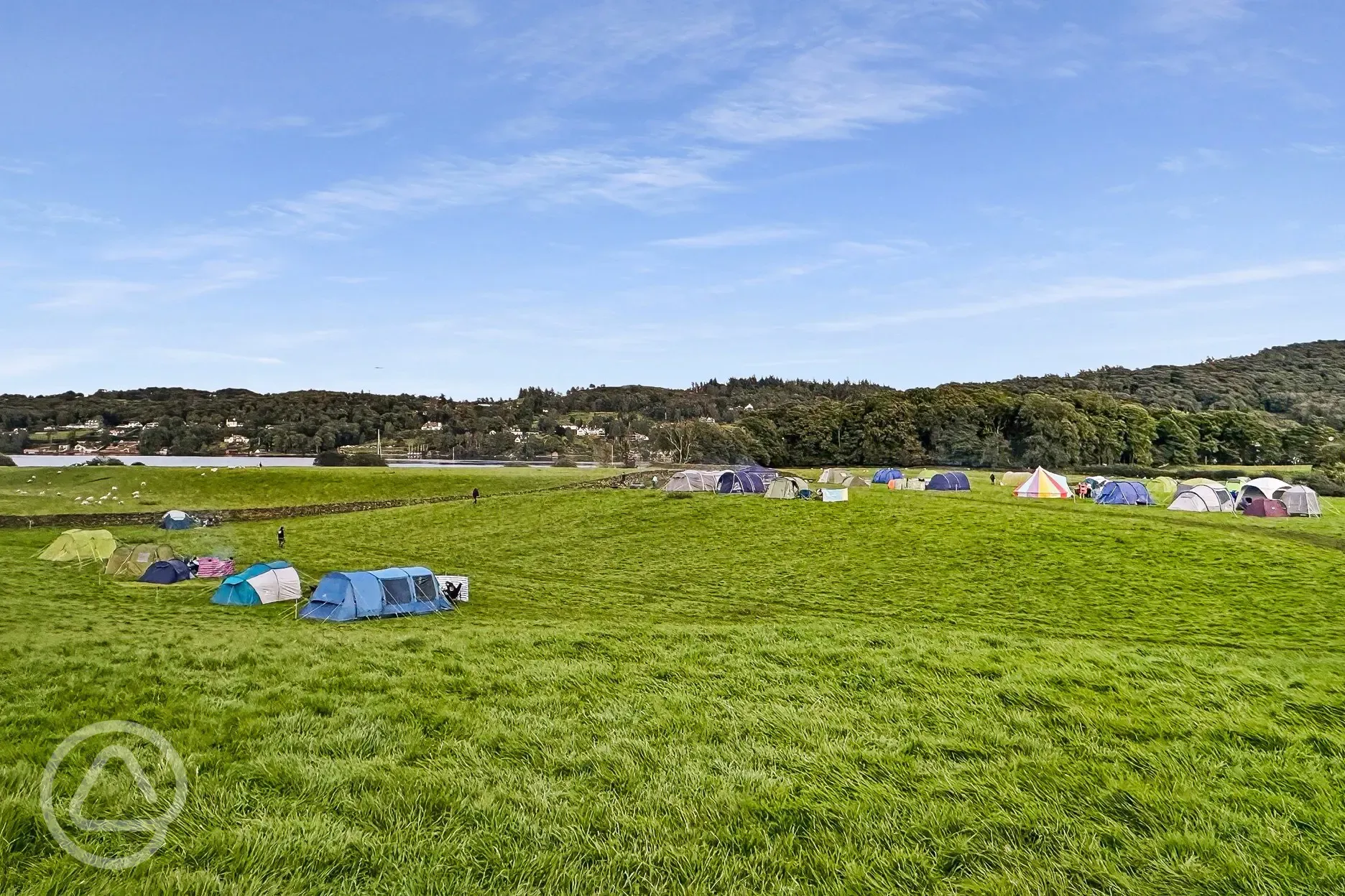 Non electric grass tent pitches