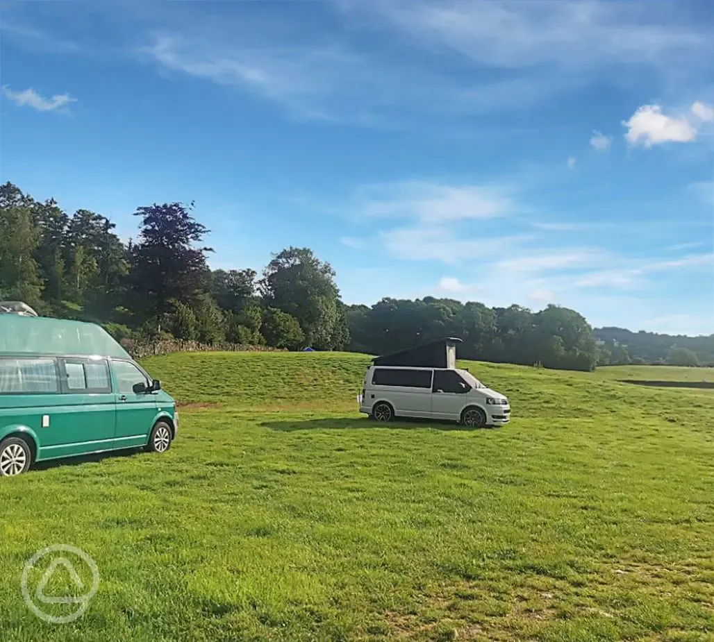 Non electric grass campervan pitches