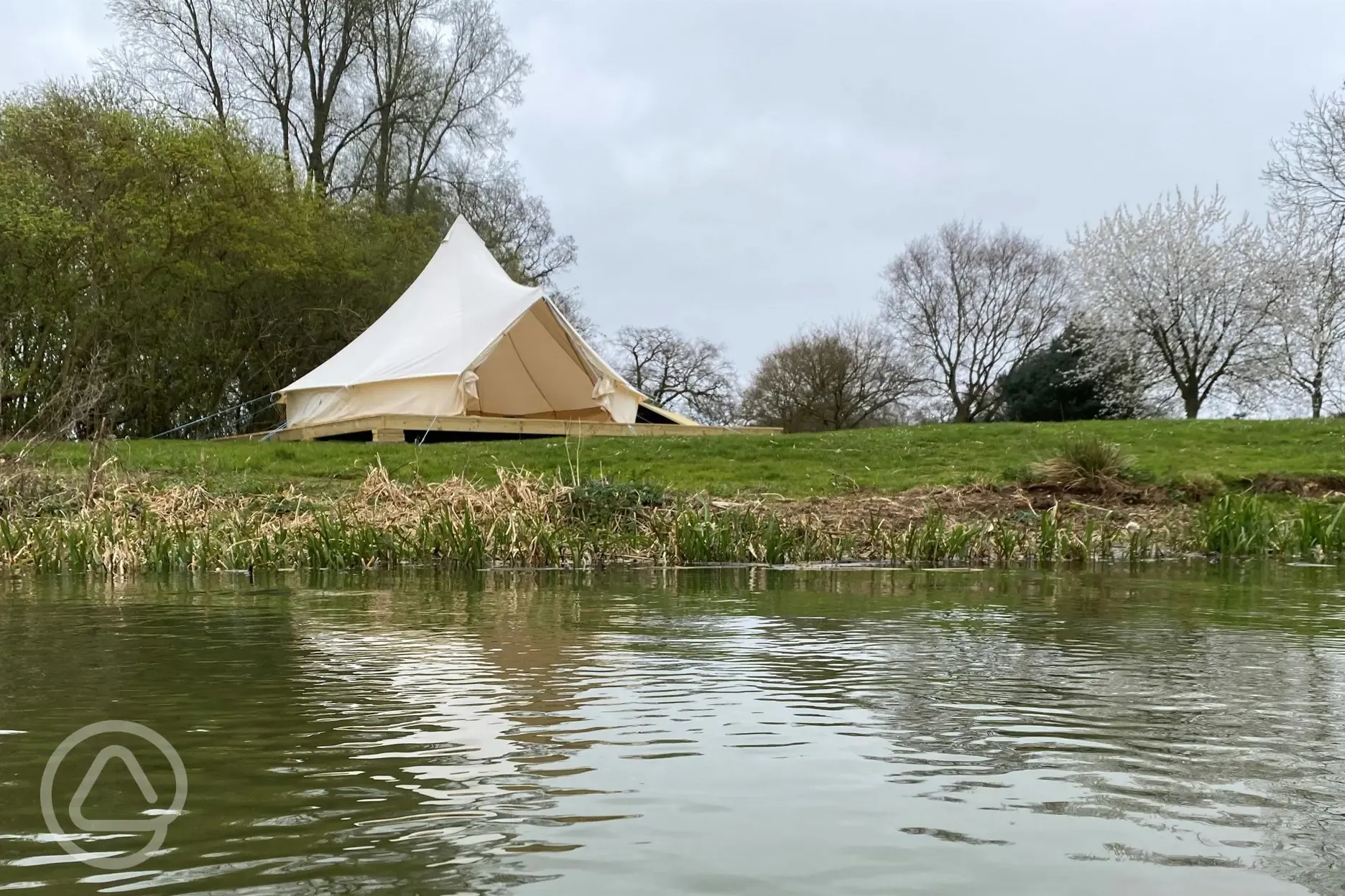 Bell tent by the water