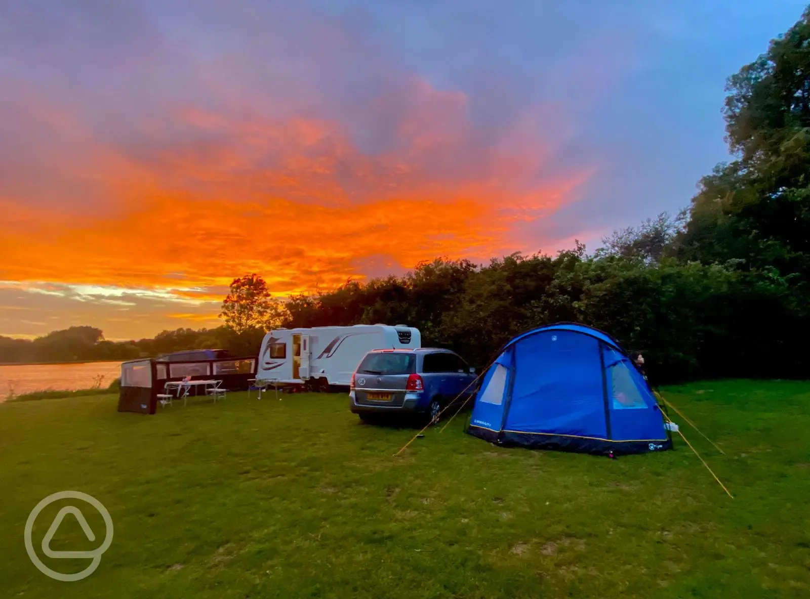Sunset on The Glade Campsite