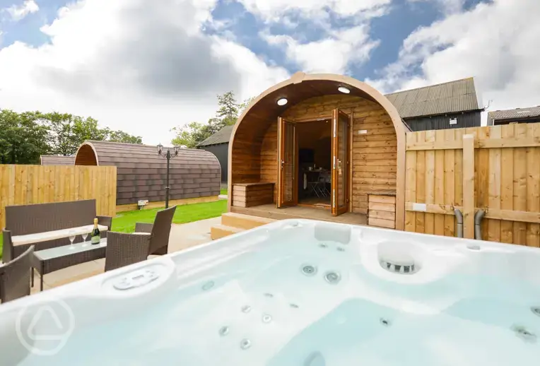 Luxury Glamping Pods with Hot Tubs