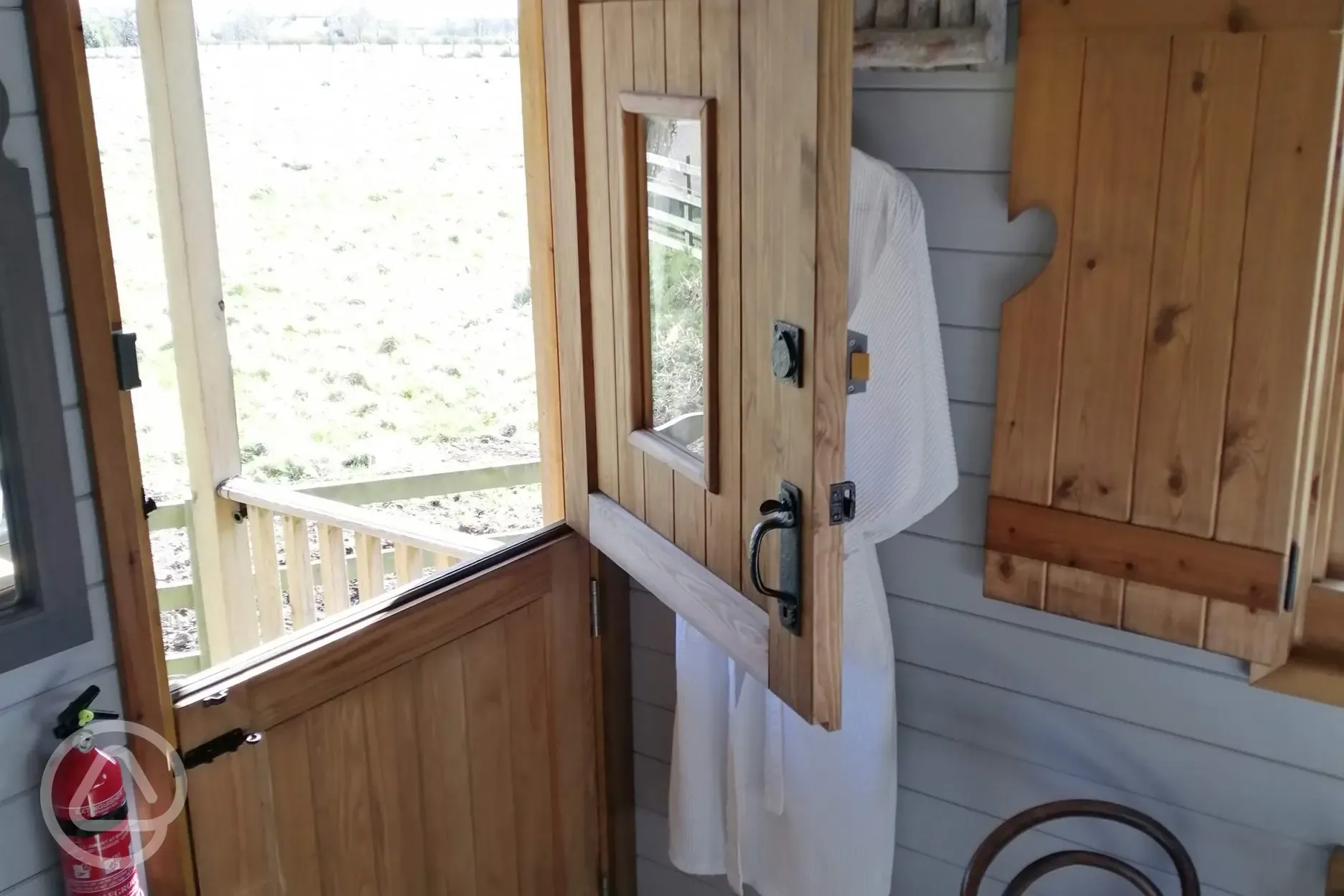 Shepherd's hut interior