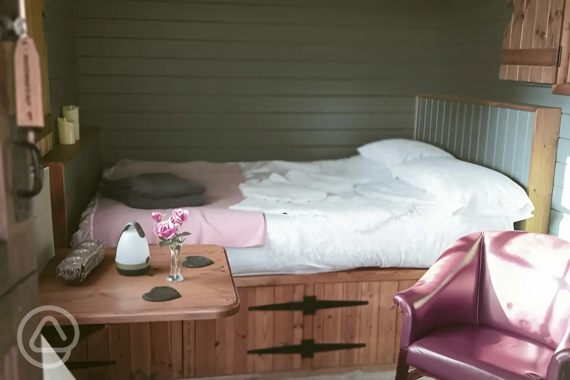 Shepherd's hut interior