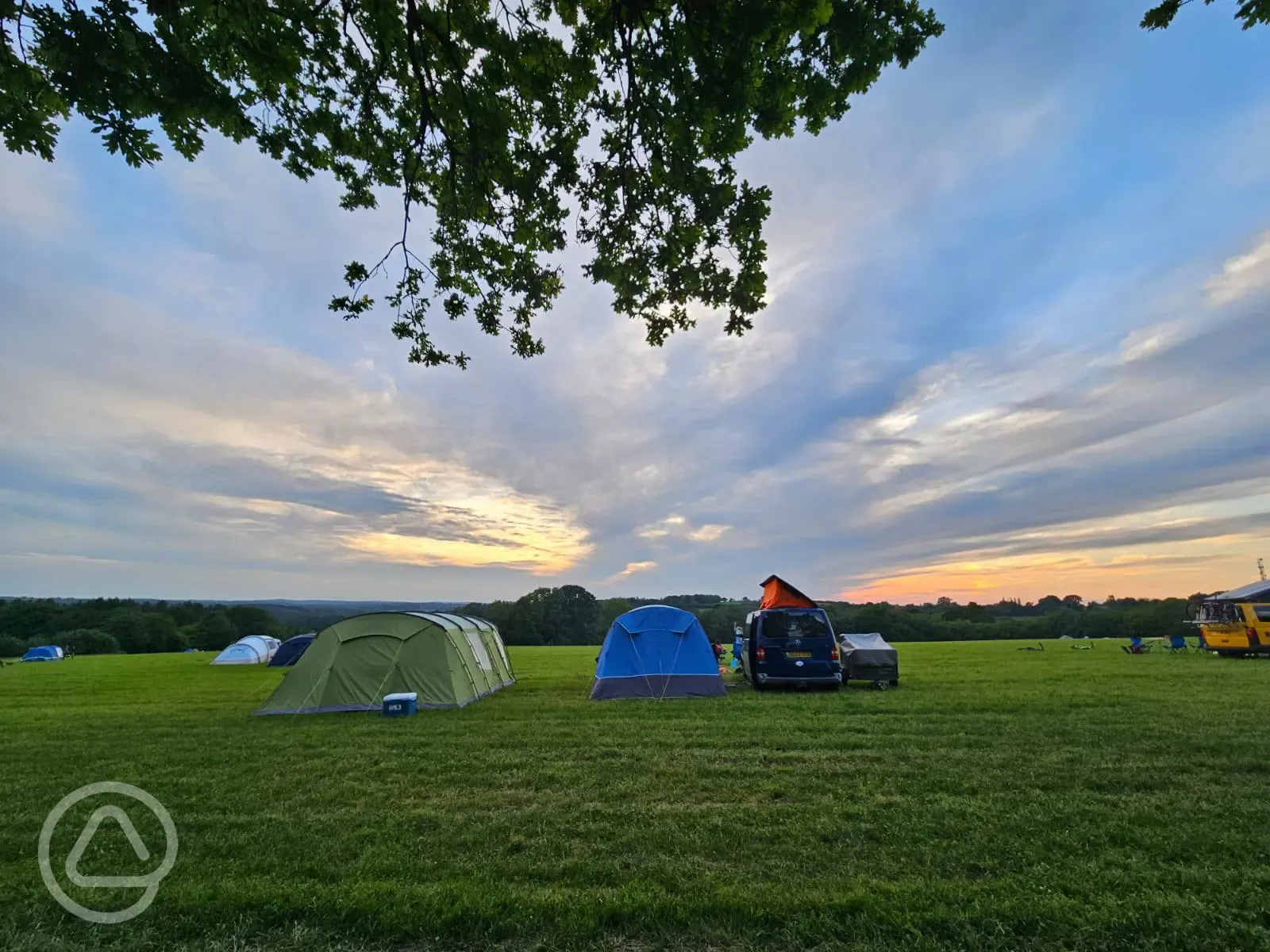Campsite at sunset