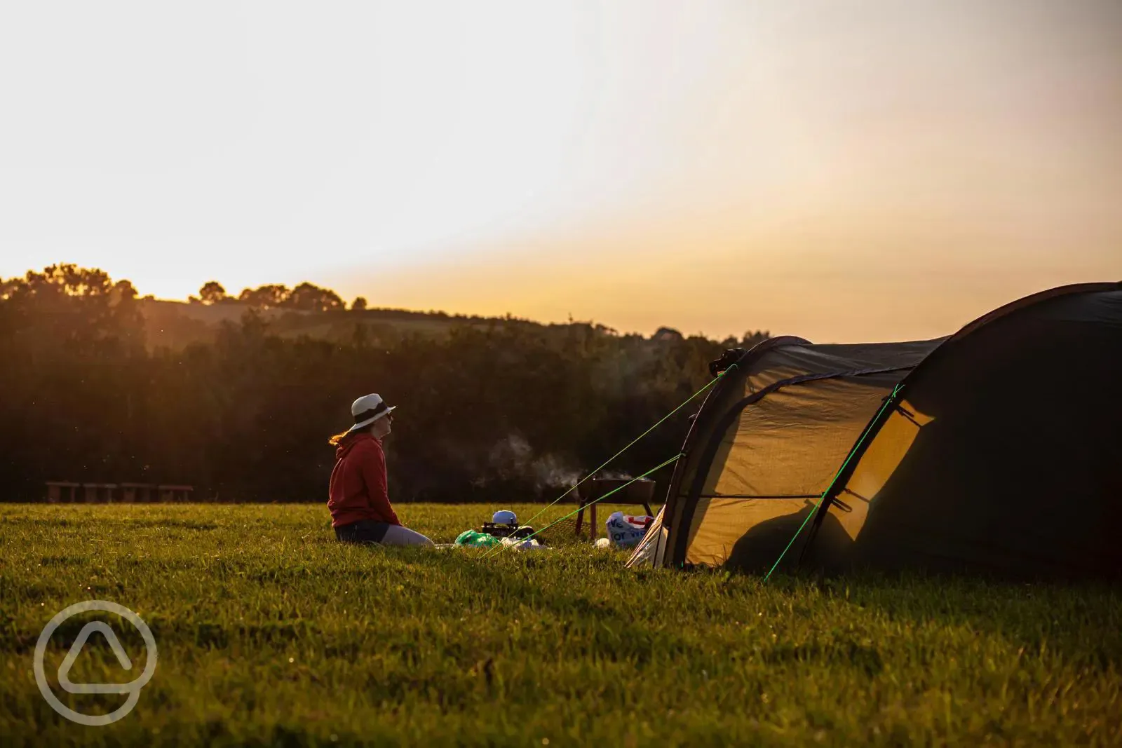 Campsite at sunset