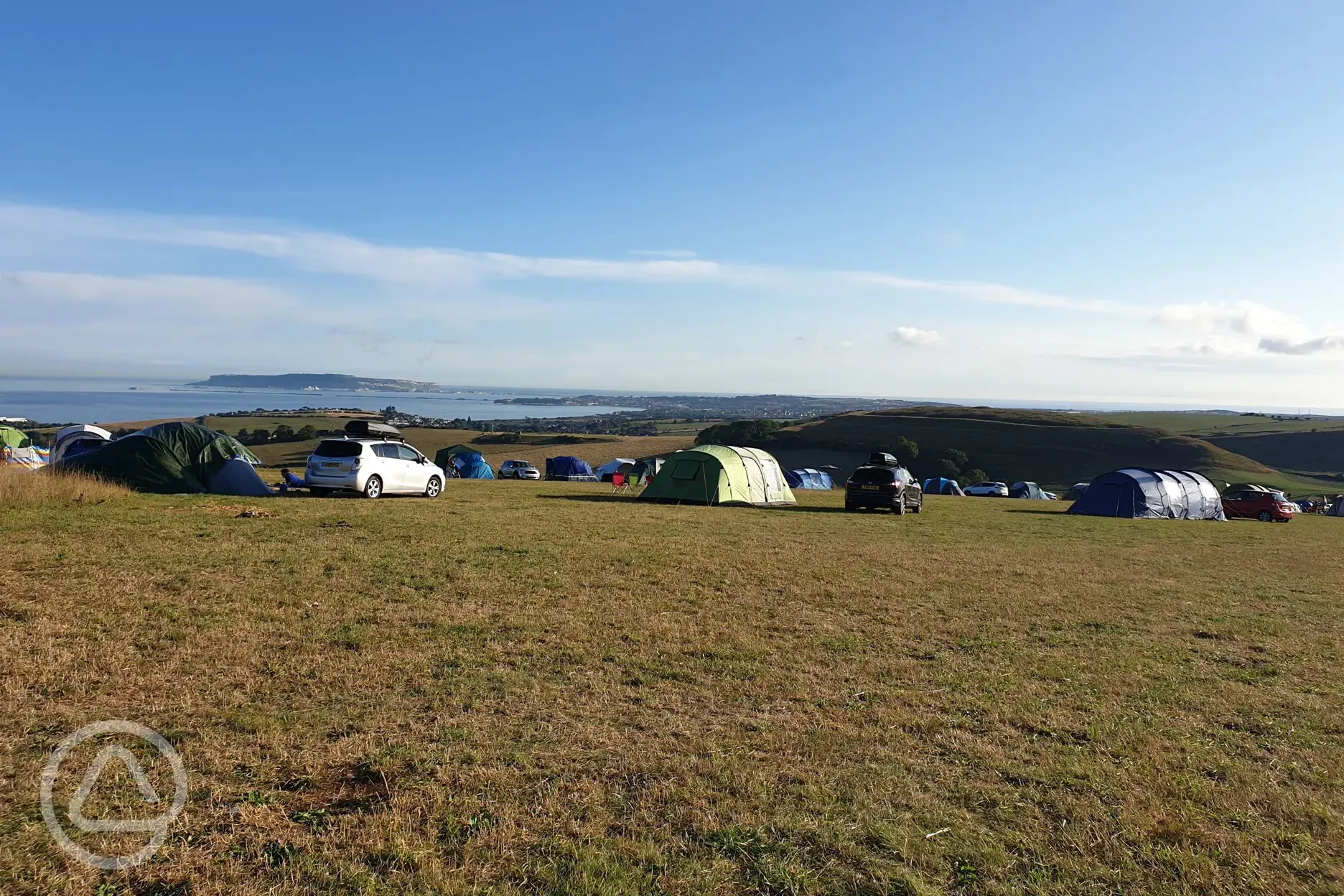 Non electric grass tent pitches 