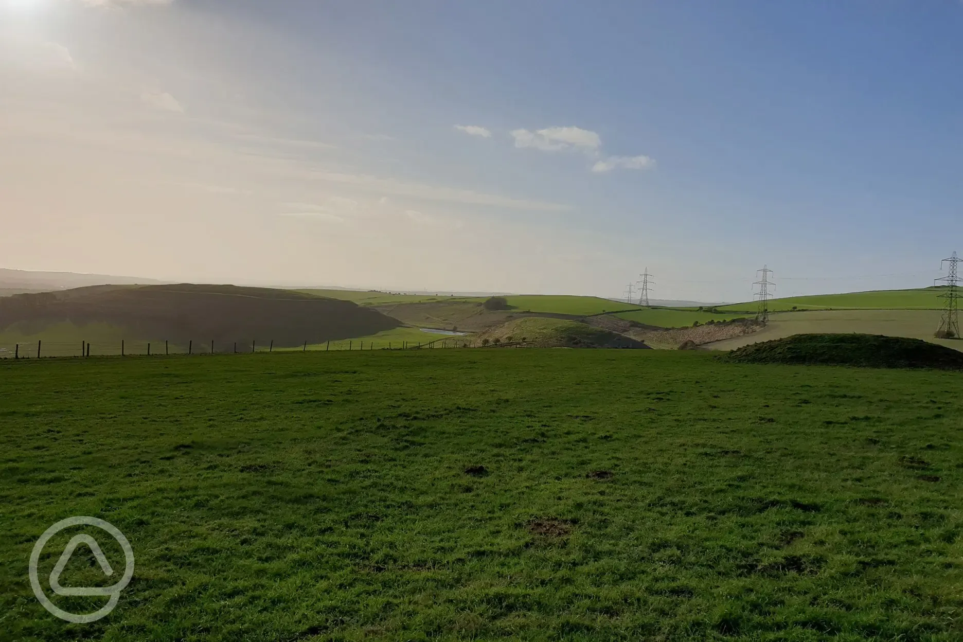 Non electric grass tent pitches 