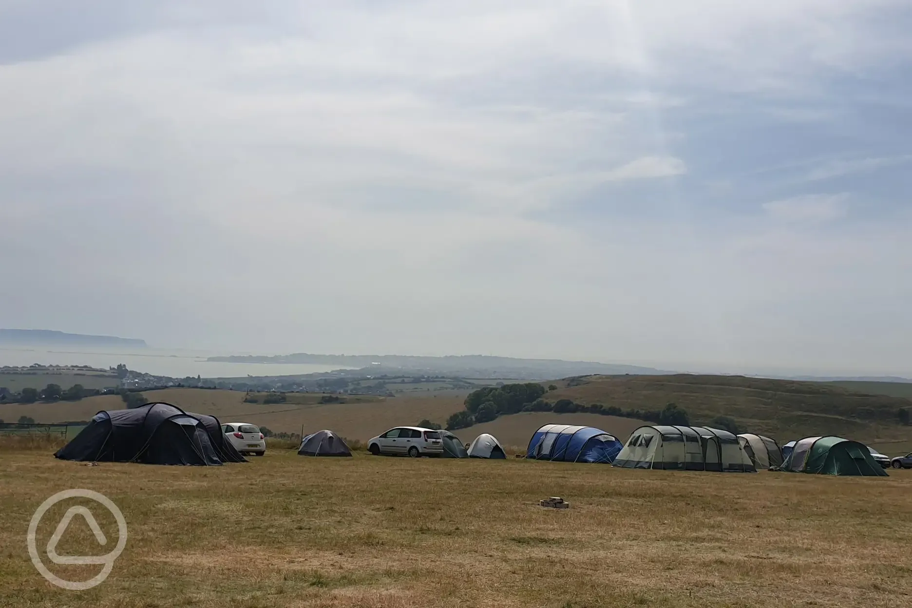 Non electric grass tent pitches 