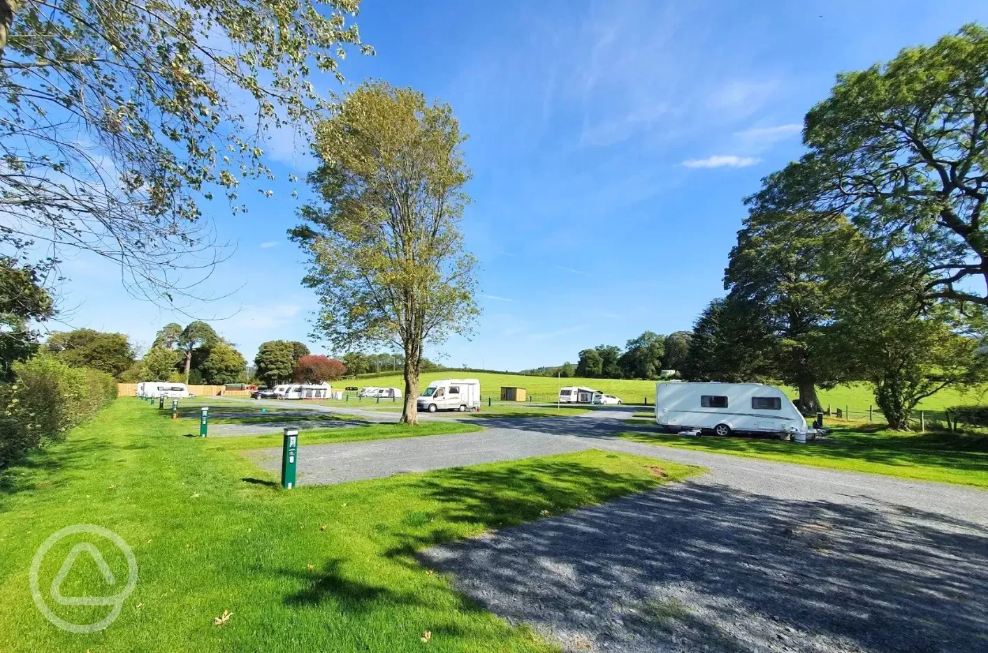 Fully serviced hardstanding pitches