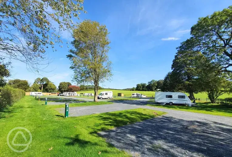 Fully serviced hardstanding pitches
