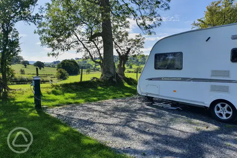 Fully serviced hardstanding pitches