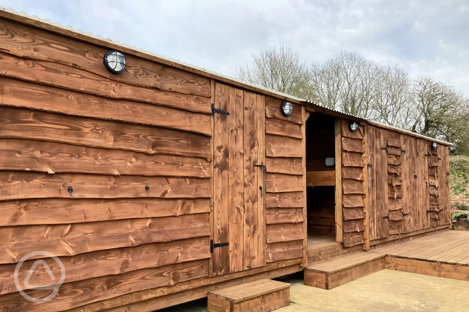 Wooden facilities building