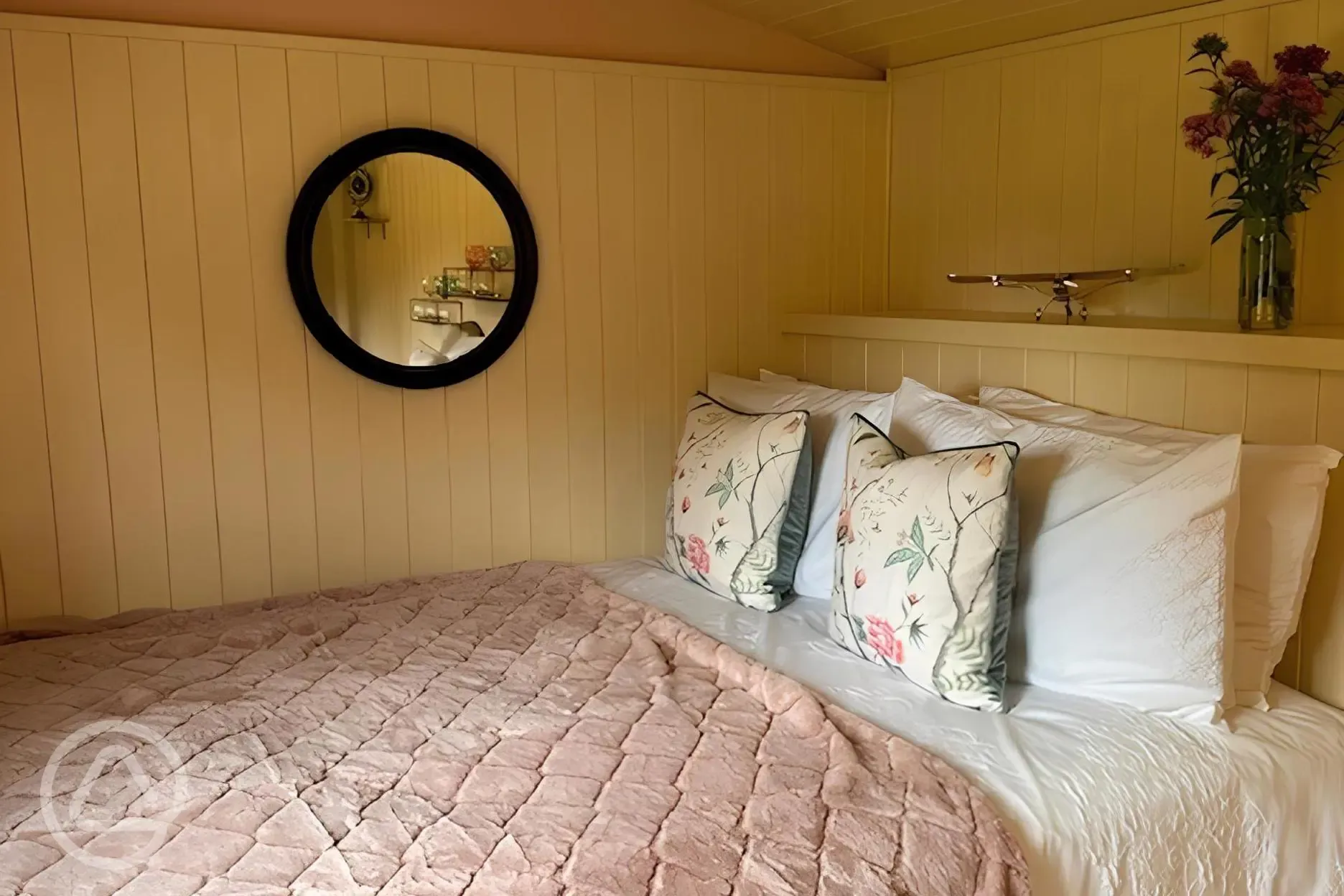 Shepherd's hut interior