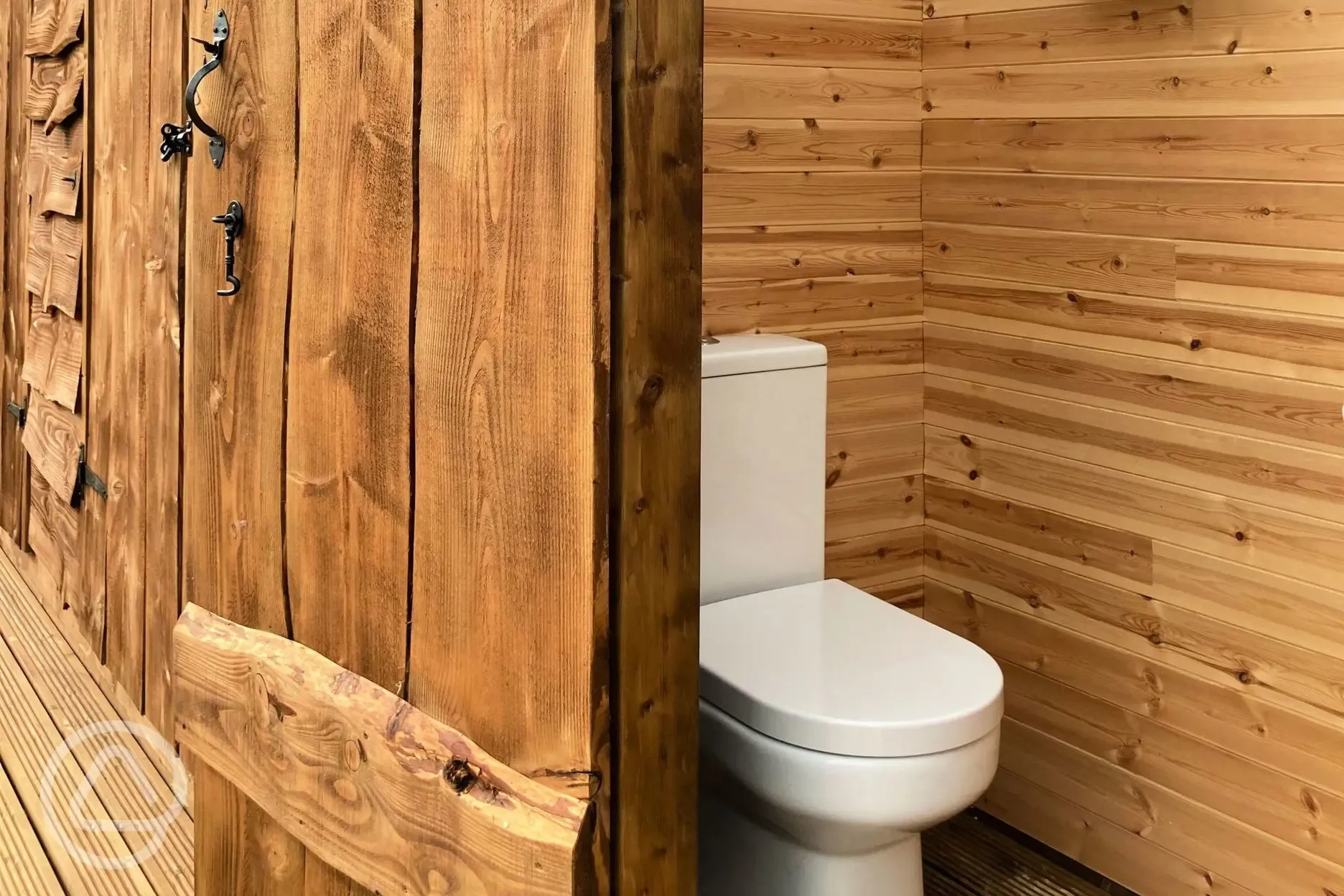 Communal toilet in facilities building 