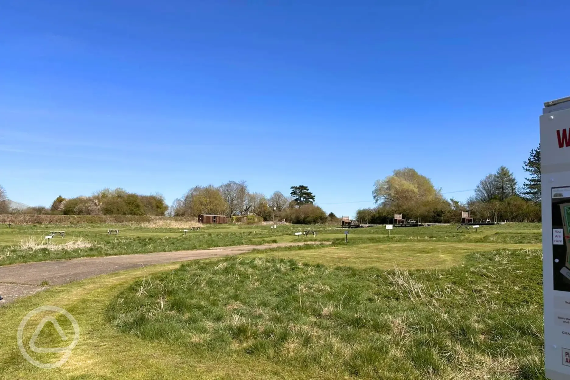 Mowed non electric grass tent pitches at Walltree House Camping