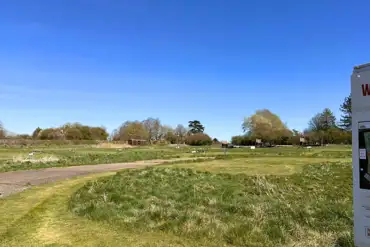 Mowed non electric grass tent pitches at Walltree House Camping