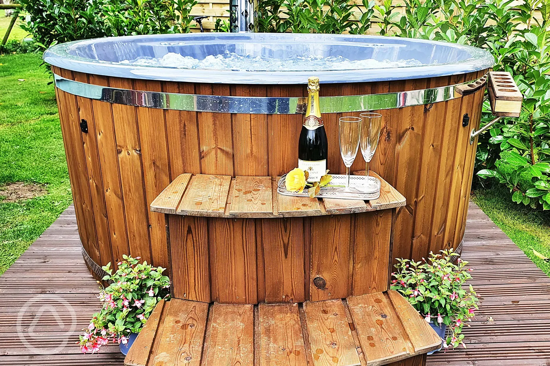 Our bubbling hot tub!
