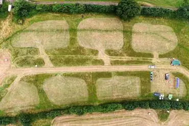 Aerial view of Loves Hill Camping