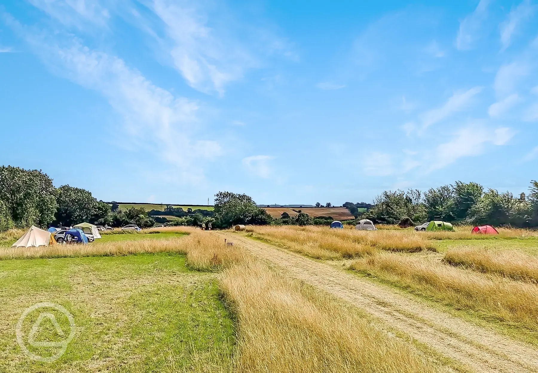 Non electric grass tent pitches