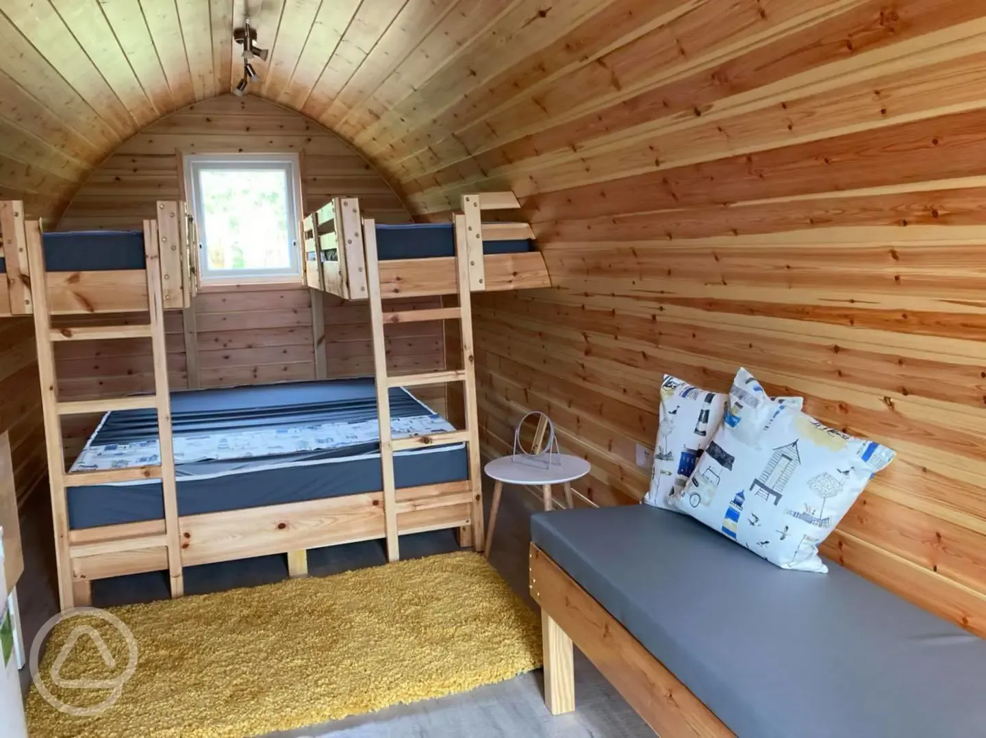 Camping pod interior 