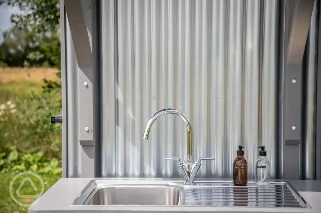 Washing up area for campers