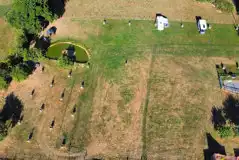 Bird's eye view of the campsite