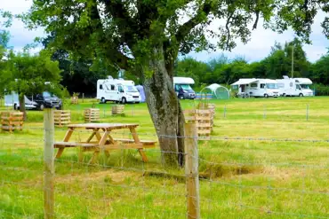 Touring pitches and picnic benches
