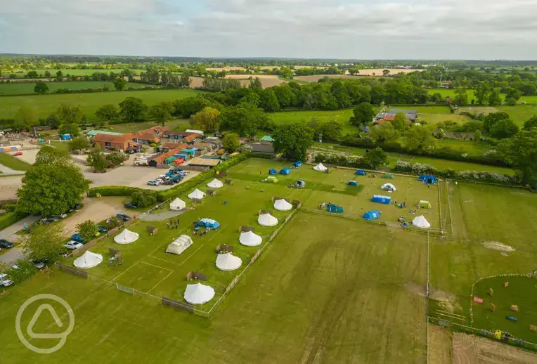 Aerial view of site