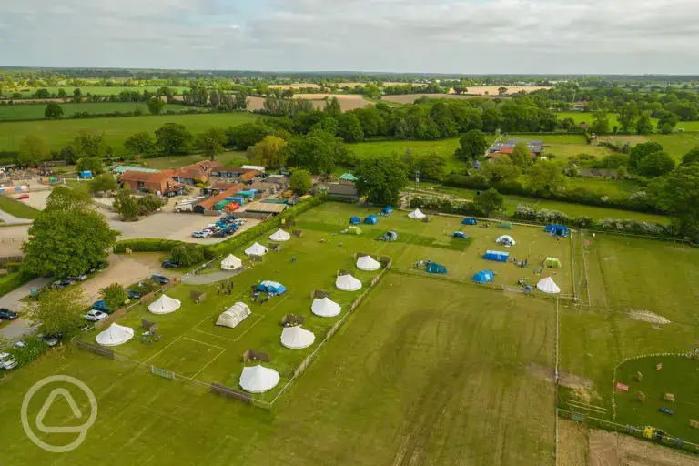 Aerial view of site