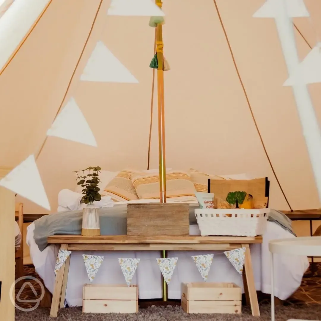 Bell tent interior 