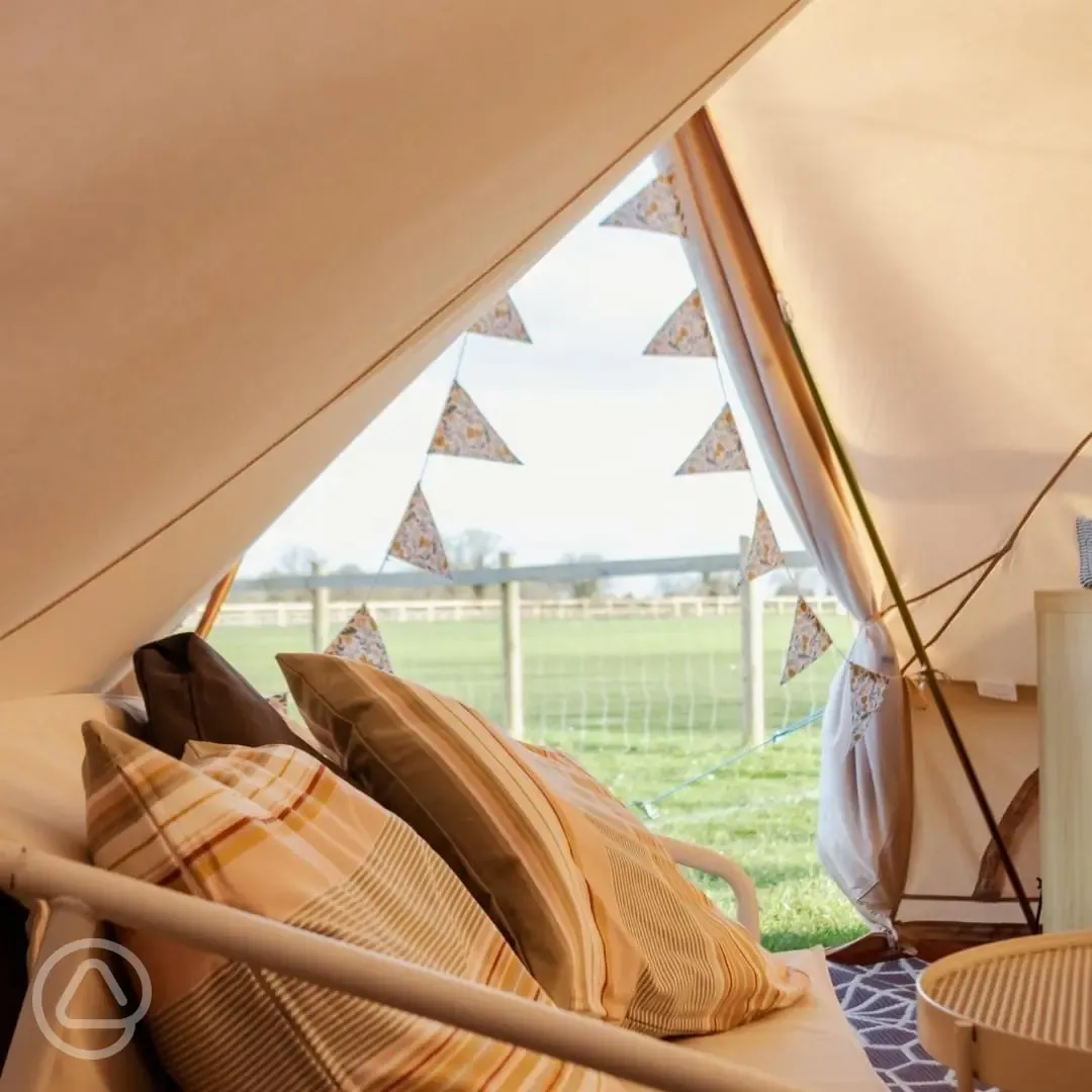 Bell tent interior 