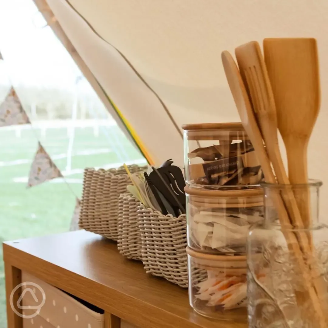 Bell tent utensils 