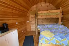 Ensuite glamping pod interior