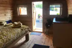 Ensuite glamping pod interior